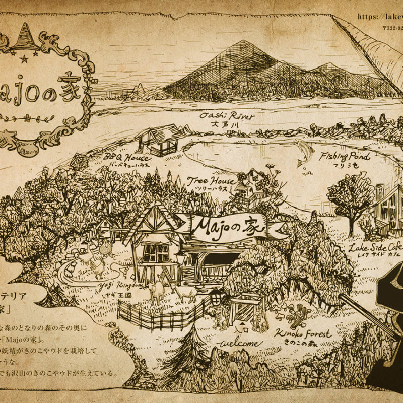 イラストマップ　ファンタジー　古地図