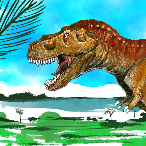 ティラノサウルス　恐竜　イラスト　リアル
